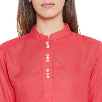 Rayon basic dark pink tunic 6