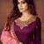 Plum embroidered georgette salwar