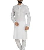 White Stylish Kurta Pyjama