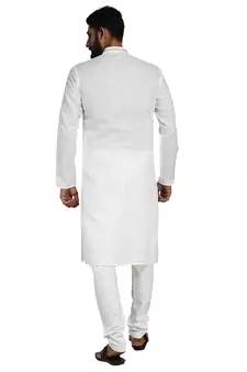 White Stylish Kurta Pyjama