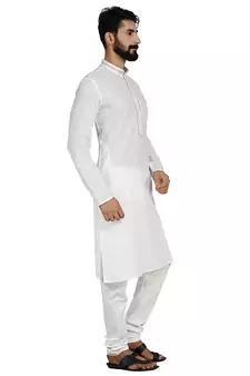 White Stylish Kurta Pyjama