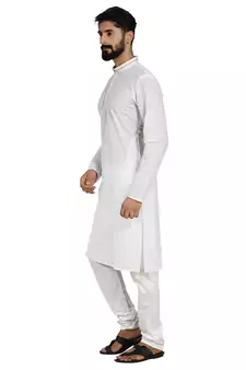 White Stylish Kurta Pyjama