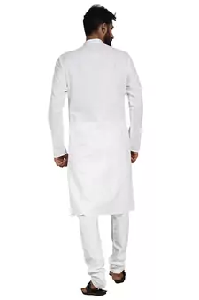 White Stylish Kurta Pyjama