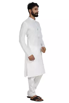 White Stylish Kurta Pyjama