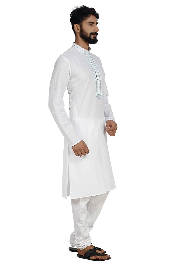 White Stylish Kurta Pyjama
