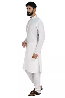 White Stylish Kurta Pyjama