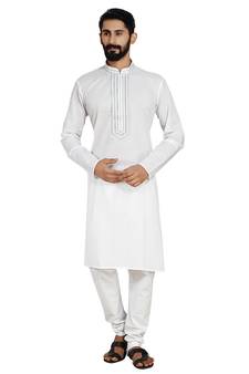 White Stylish Kurta Pyjama