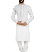 White Stylish Kurta Pyjama