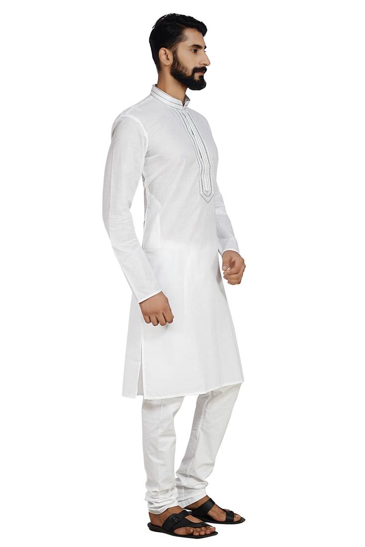 White Stylish Kurta Pyjama