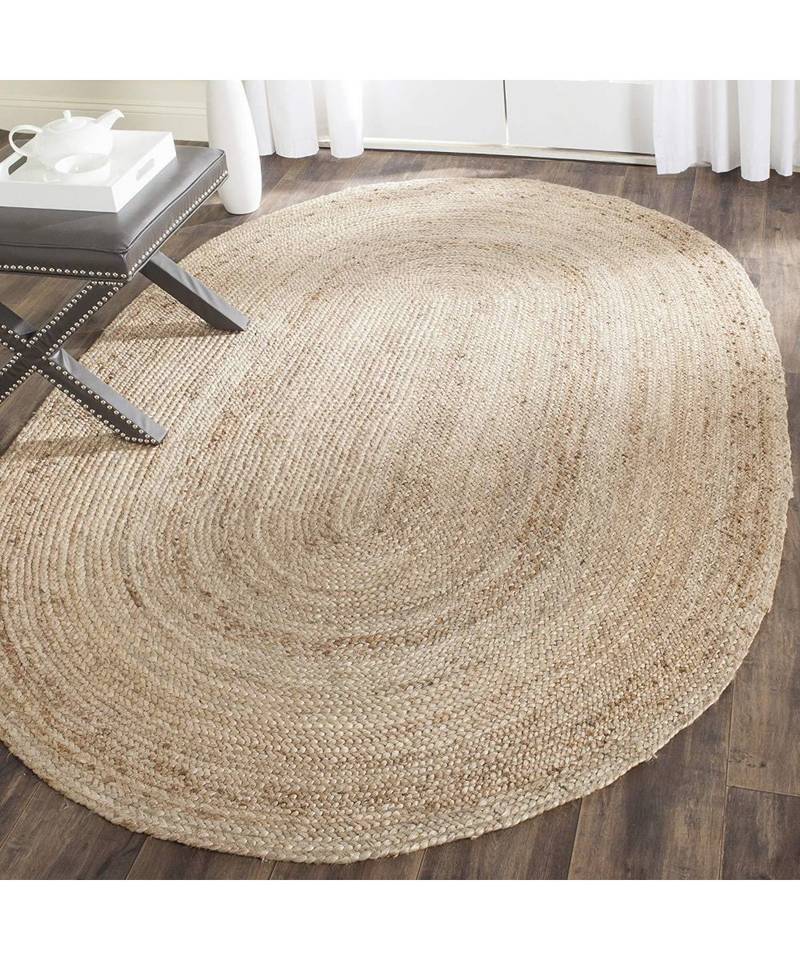 Handmade Jute Rug Natural Oval Rag Rugs Indian Handmade Jute Rug Natural Oval