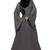 Dark-grey plain nida abaya