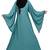 Dark-turquoise plain nida abaya