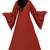 Burgundy plain nida abaya
