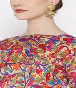 Pink Embroidered Brocade Readymade Blouse