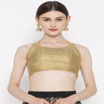 Antique Embroidered Brocade Readymade Blouse 4