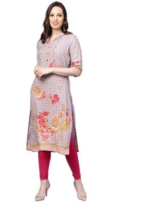 Grey printed liva kurtas-and-kurtis 1