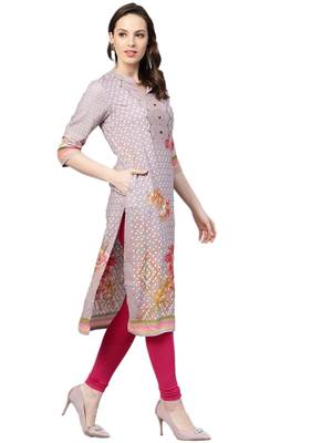 Grey printed liva kurtas-and-kurtis 3
