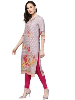 Grey printed liva kurtas-and-kurtis 4