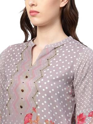 Grey printed liva kurtas-and-kurtis 5
