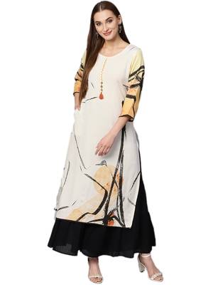 White printed liva kurtas-and-kurtis 1