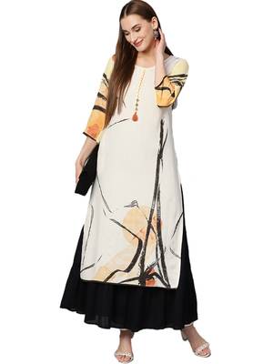 White printed liva kurtas-and-kurtis 4
