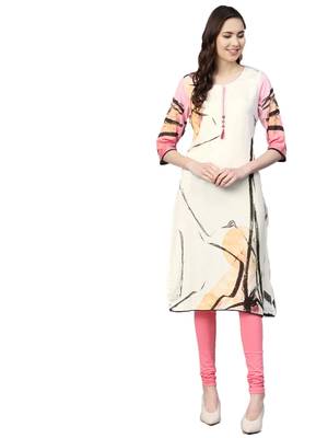 White printed liva kurtas-and-kurtis 1
