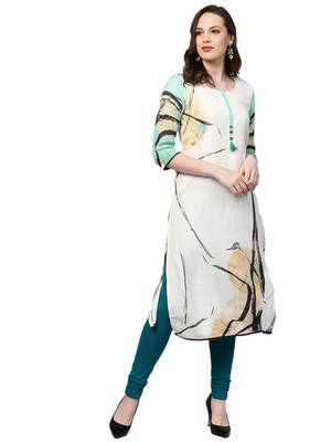 White printed liva kurtas-and-kurtis 1