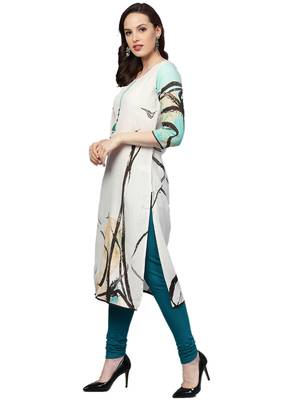 White printed liva kurtas-and-kurtis 4