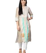 White printed liva kurtas-and-kurtis