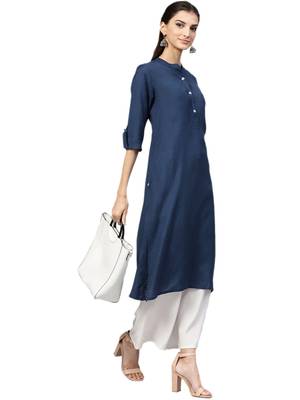 Navy-blue plain liva kurtas-and-kurtis 3