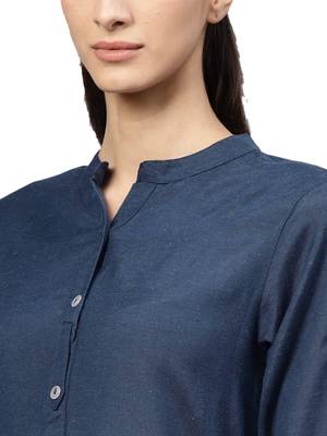 Navy-blue plain liva kurtas-and-kurtis 5