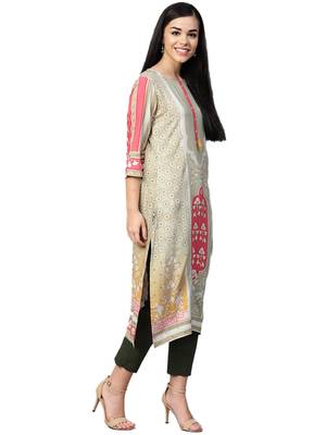 Sea-green printed liva kurtas-and-kurtis 4