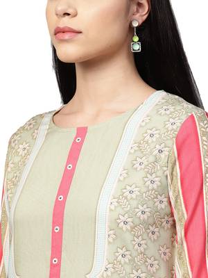 Sea-green printed liva kurtas-and-kurtis 5