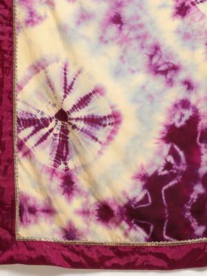 Purple Georgette Tie & Dye Saree With Blouse 4