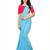 Blue Woven Cotton Silk Saree With Blouse
