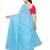 Blue Woven Cotton Silk Saree With Blouse