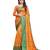 Orange woven Silk blend saree with blouse