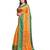Orange woven Silk blend saree with blouse