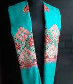 Teal Palla booti Stole