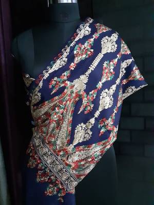 Multicolor Antique designer jaal Stole 1