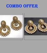 Buy 2 Pearl Polki Earrings