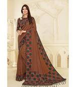 multicolor Printed georgette saree with blouse