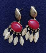 Red stone Earrings