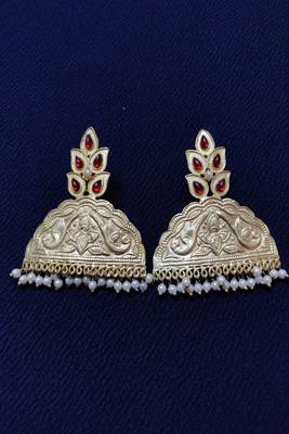 Red stone Earrings 1