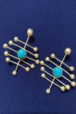 Turquoise stone Earrings 1