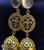 Gold plain jhumkas