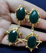 Gold stone Earrings