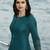Dark Sea Green Embroidered Silk Silk Kurtis