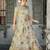 Silver digital print organza semi stitched lehenga