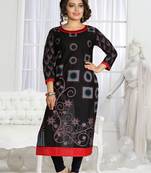 Black Printed Cotton Kurtis
